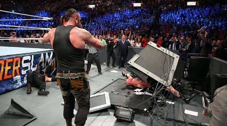 Lesnar got a taste of what Strowman is capable of at WWE Summerslam 2017